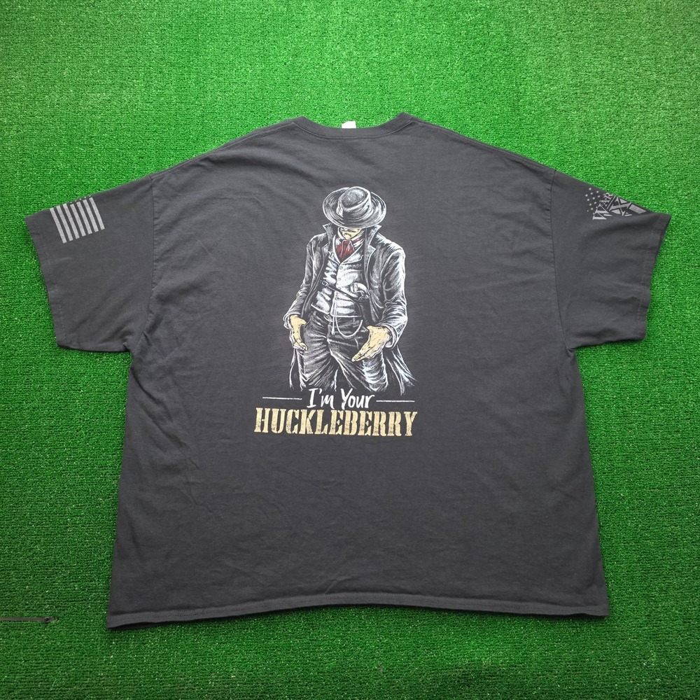Doc Holliday Im Your Huckleberry Graphic Tshirt Mens 4XL Black Western Cowboy